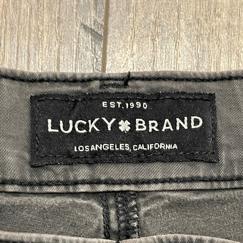 Lucky Brand The Cargo Gray Utility Pants Slim Straight Leg Womens Size 4 27 - Picture 5 of 13